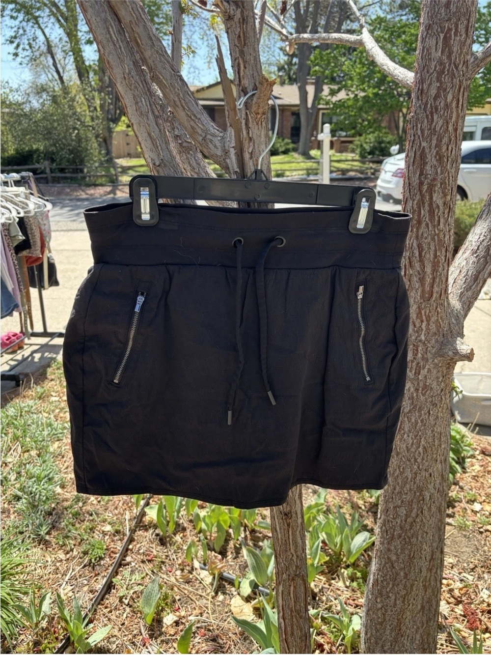 Athleta Black Active Skirt with Drawstring Waist